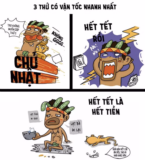 Hết Tết là hết tiền.