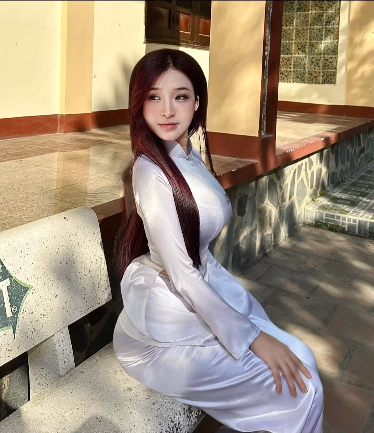 Hot girl ao dai Dong Nai tai hien buc anh tung gay bao mang