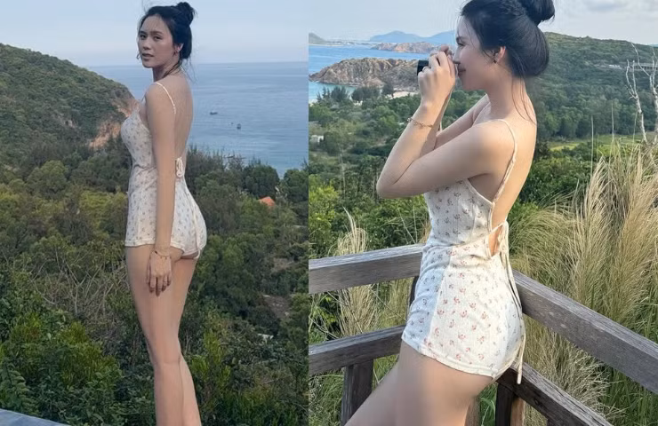 Mới đây trên trang Facebook cá nhân, vợ trung vệ Thành Chung - Tố Uyên gây chú ý khi đăng tải loạt ảnh khoe dáng trong chuyến du lịch biển Phú Yên, mở đầu mùa hè. Cô thay nhiều bộ trang phục mát mẻ, khoe dáng nuột khi đi bơi, đi biển.