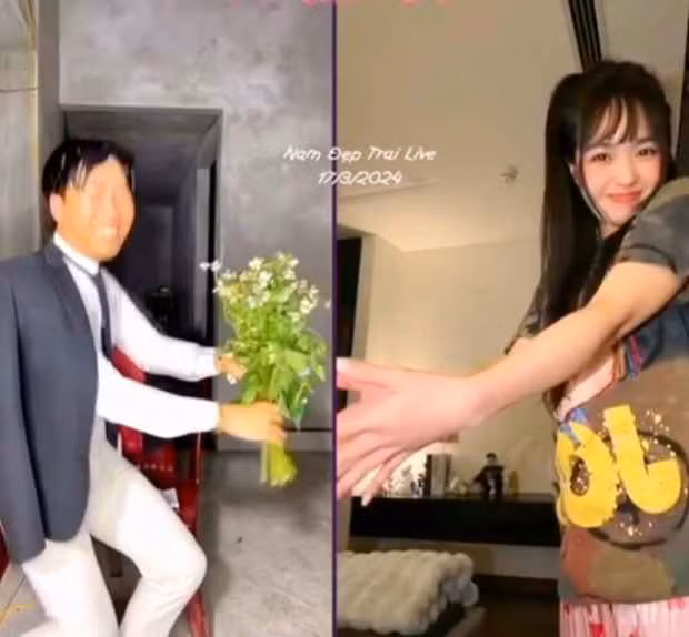 Lê Phương Anh vô tư thể hiện những ưu điểm của bản thân cũng như nhan sắc xinh đẹp "ứng tuyển" với đàng trai. Cặp đôi sau đó cũng tặng hoa, trao gửi nụ hôn online.