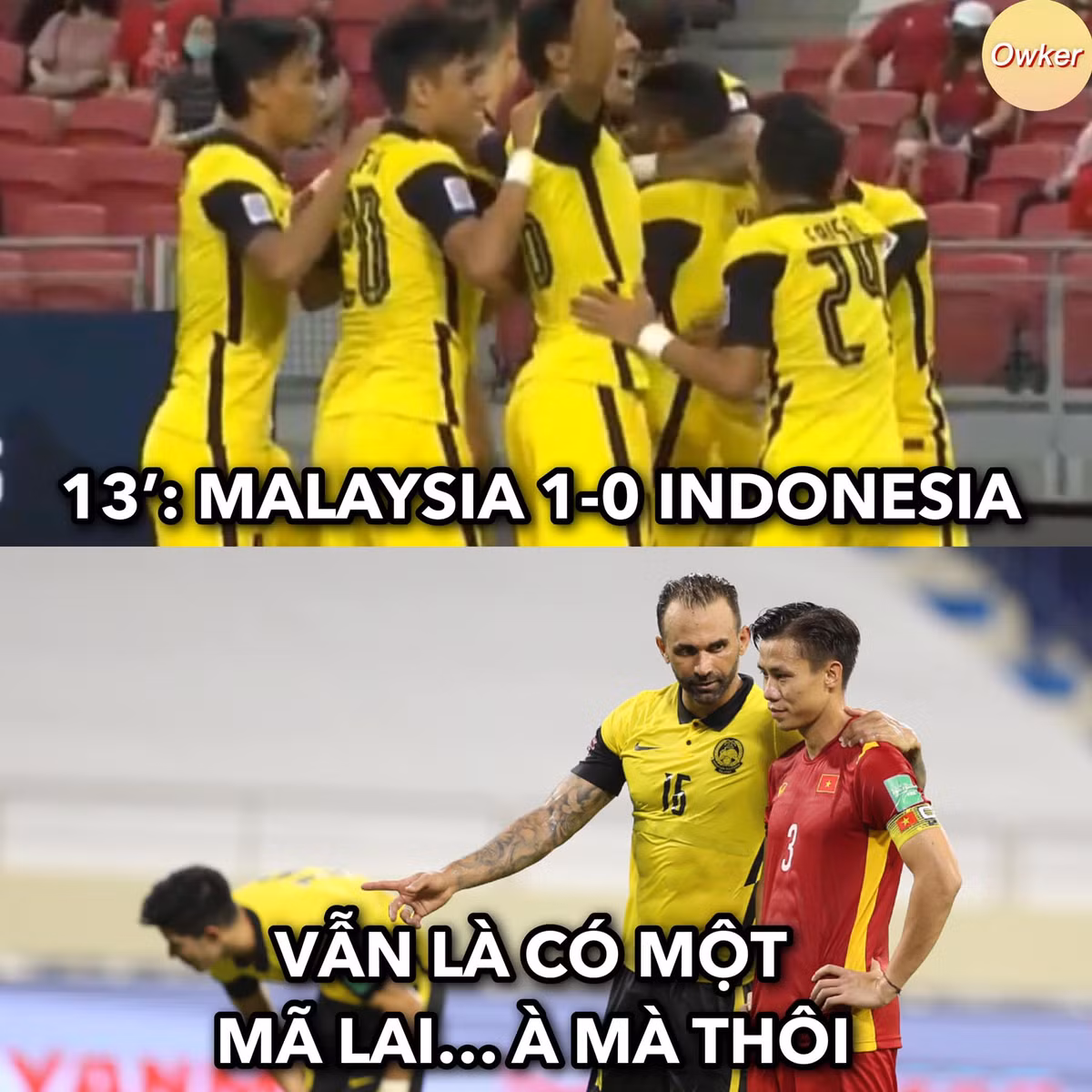 CĐV Việt Nam chờ Malaysia quật khởi trước Indonesia nhưng mọi thứ lại khác xa.