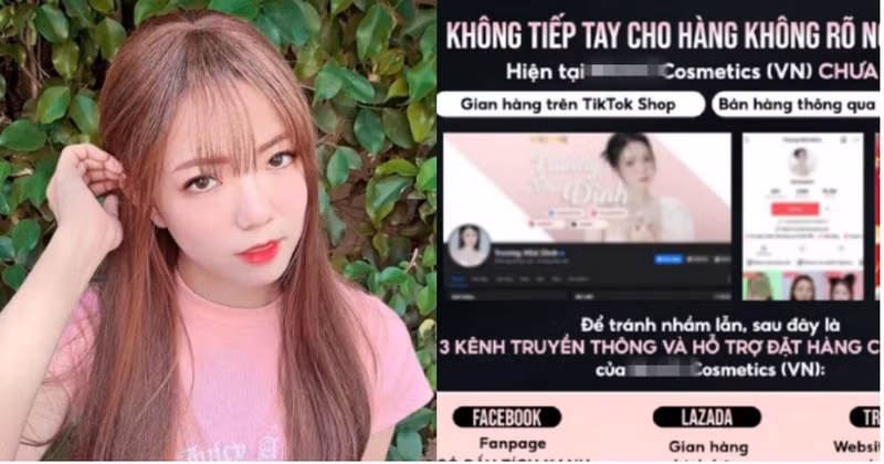 Giữa tháng 12, Trương Nhã Dinh, một TikToker có 2,6 người theo dõi này livestream bán nhiều loại son, kem mắt, serum... của các thương hiệu làm đẹp nổi tiếng trên TikTok Shop. Giá của các sản phẩm được chốt đơn trên livestream chỉ rẻ bằng 1/4, 1/5 giá gốc của mỹ phẩm được bày bán ở store, các gian hàng chính hãng. Tuy nhiên, sau khi nhận hàng, một số khách hàng bắt đầu phản hồi rằng từ bao bì, nhãn mác cho đến chất lượng hàng có nhiều điểm nghi vấn.