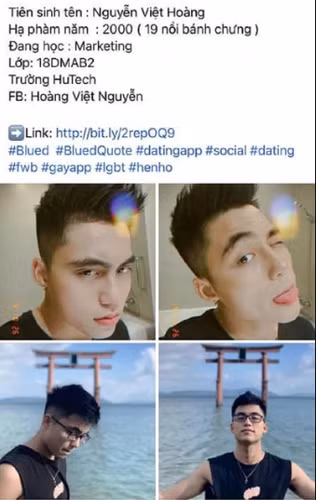 Theo đó, trang này đăng tải nhiều hình ảnh được cho là của MONO Việt Hoàng từ thời còn đi học và thông tin cá nhân để giới thiệu anh trên app hẹn hò. Ngay lập tức, thông tin này đã gây tranh cãi trên cộng đồng mạng.