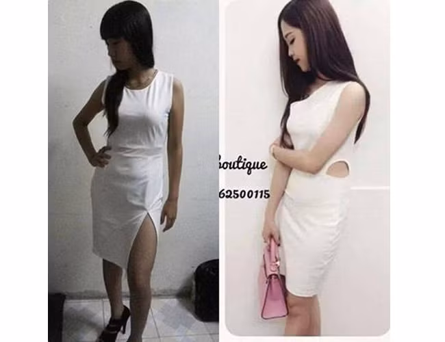 Chiếc váy đặt hàng qua mạng quá khác so với hàng nhận về.