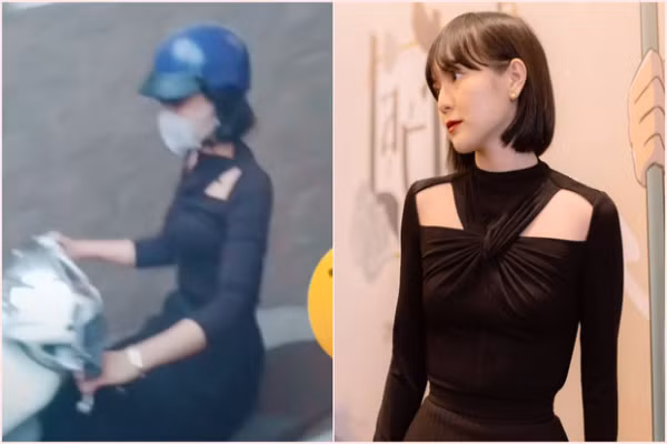 Chiếc áo đen và chân váy được cho là trùng khớp với trang phục của Hải Tú. Ngoài ra, còn có mái tóc ngắn y hệt vào ngày 26/1