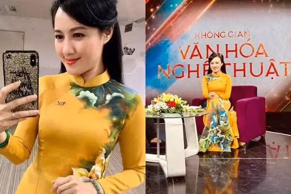 Rời bản tin thời sự chính luận, BTV Hoài Anh thường xuyên đa dạng phong cách ăn mặc.