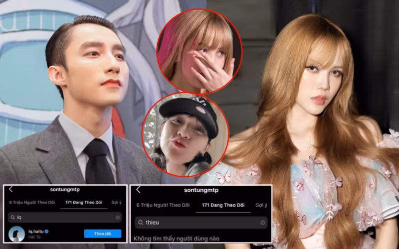Sau khi lùm xùm "trà xanh" xuất hiện, Sơn Tùng M-TP và Thiều Bảo Trâm không còn follow nhau trên Instagram.