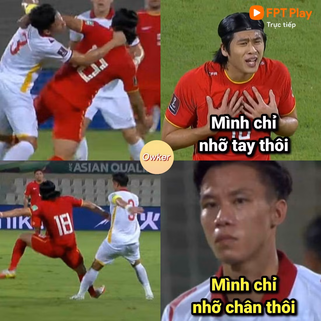 Anh che bong da: 
