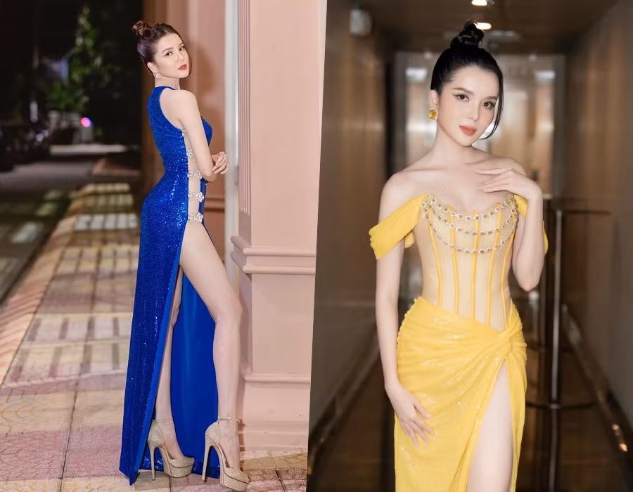 Là một giảng viên đại học, Thuý Vi luôn ưu tiên lựa chọn trang phục thanh lịch, kín đáo khi lên lớp.