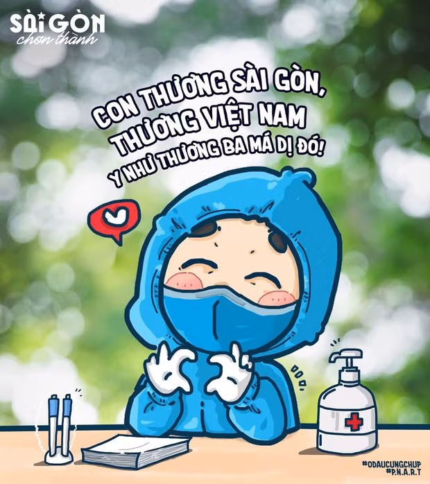 Với tình yêu lớn lao cho Sài Gòn, Nguyên và Nghĩa hy vọng những thông điệp từ bộ tranh này sẽ như một liều thuốc, mang năng lượng tích cực và thêm chút lạc quan cho thành phố chống dịch trong lúc khốn khó.