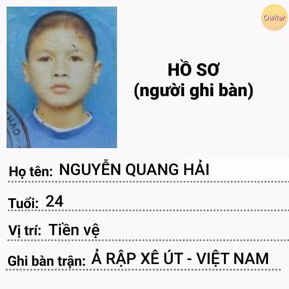 Thậm chí, một số dân mạng còn chế ảnh profile của Quang Hải với dòng chữ gây ấn tượng cực mạnh "Ghi bàn vào trận: Ả Rập Xê-út - Việt Nam".