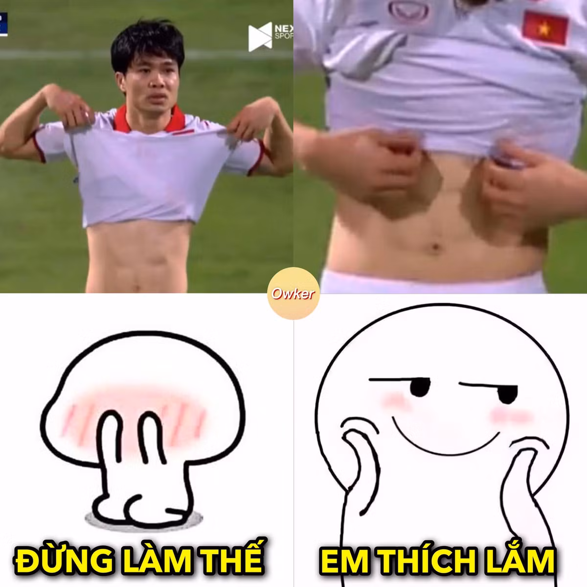 Chán soi tóc đối thủ, Công Phượng lại khoe bụng múi "sầu riêng".