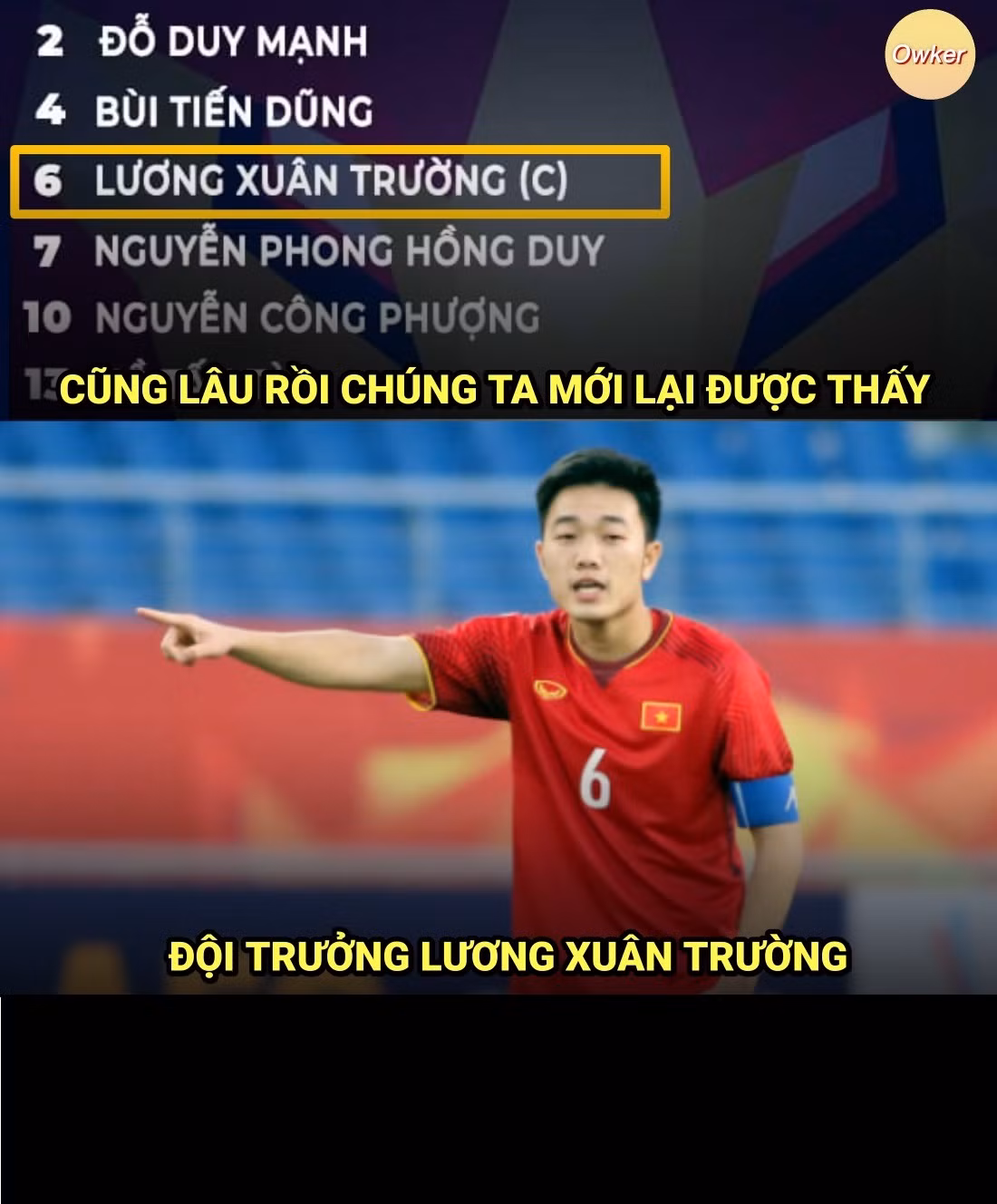 Bức ảnh chế Xuân Trường lần đầu được đeo bằng đội trưởng của đội tuyển Việt Nam được các fan của "Híp" truyền tay nhau.