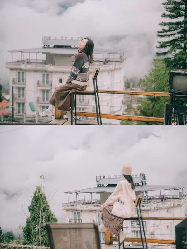 Đơn cử như bức ảnh “check-in” trên đỉnh Fansipan, nhân vật chính bị cờ che hết mặt; hay tấm hình ở một góc Sapa thơ mộng nhưng cô gái bị bạn thân chụp “quả dáng” như tập thể dục buổi sáng;...