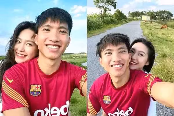Thay vì dành lời khen cho nhan sắc "nửa kia", Đoàn Văn Hậu lại chất vấn người đẹp: "Ai chụp?". Doãn Hải My sau đó lập tức đáp lại: "Em không biết".