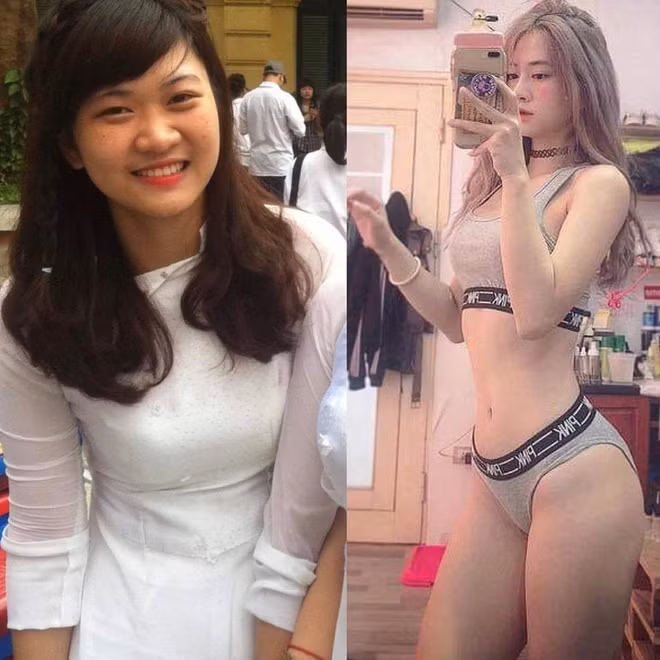 Xuân Anh chia sẻ cô từng tự ti mỗi lần phải diện áo dài, đứng cạnh những bạn có vóc dáng mảnh mai bởi thân hình không cân đối của mình. Từ đó 9X lao vào tập luyện, ăn kiêng để giảm cân.
