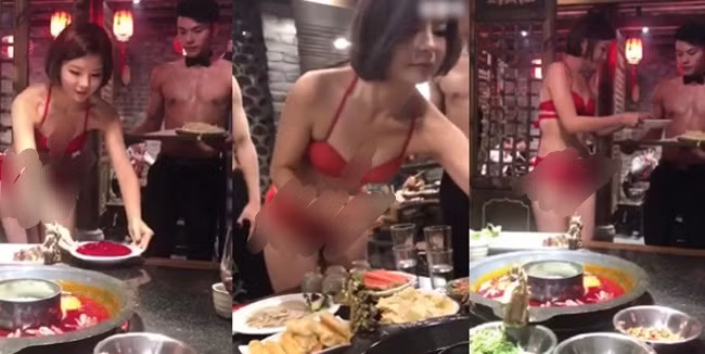 Nhiều người khẳng định phải xử phạt nặng những nhà hàng áp dụng phương pháp kéo khách bằng hình thức phục vụ phản cảm như trên.