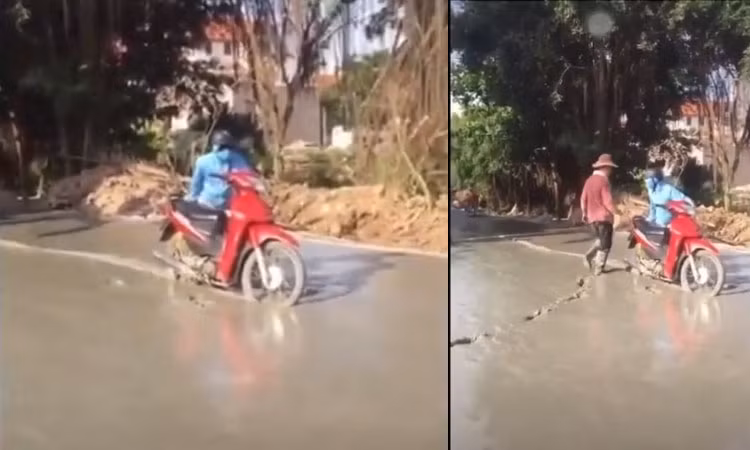 Xem hình ảnh trên, nhiều cư dân mạng đặt dấu hỏi tại sao những người trên lại làm như vậy. Vì không nhìn rõ hay cố tình muốn thử sức?