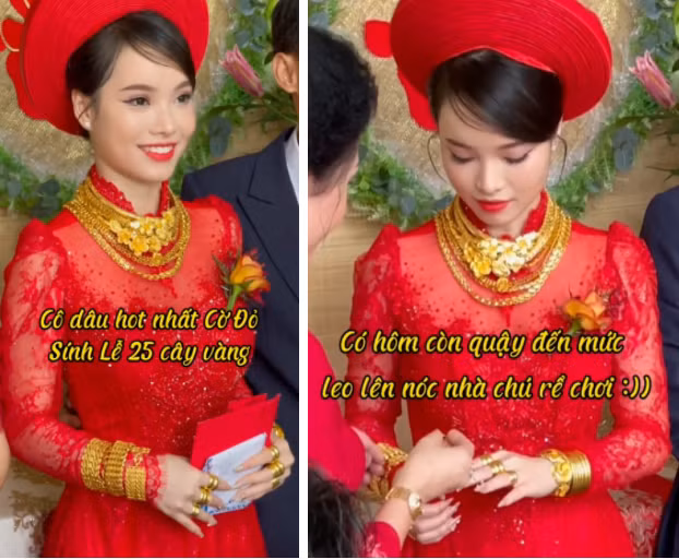 Thời gian qua, liên tục xuất hiện những đám cưới với các cô dâu đeo vàng kín người hay những món đồ trao tặng giá trí lên cả chục tỷ khiến ai nấy chứng kiến phải loá mắt.