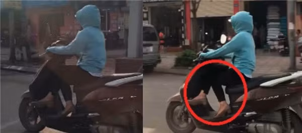 Nữ ninja Lead thể hiện màn đi xe vắt chân và nhận không ít lời chỉ trích từ CĐM.