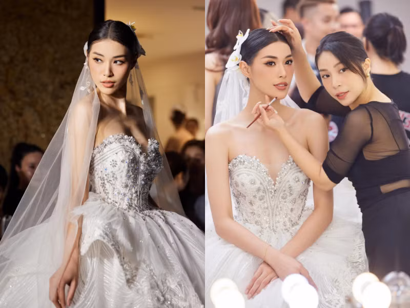 Hình ảnh Đặng Thu Huyền trong show thời trang váy cưới mới đây khiến nhiều người phải trầm trồ trước nhan sắc. Thậm chí, cô nàng còn được gọi là "cô dâu đẹp nhất".