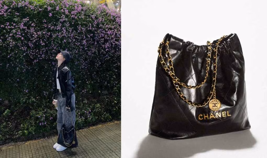 Là người bám sát các xu hướng thời trang mới nhất, Bâu Krysie không thể bỏ lỡ mẫu túi Chanel 22 được ra mắt vào mùa Xuân - Hè 2022. Chiếc túi da bê có độ bóng cao, giá hơn 150 triệu đồng. Tạp chí L'Officiel nhận xét, món phụ kiện này mang đậm tinh thần phóng khoáng và tự do của Gabrielle Chanel, giống như người bạn đồng hành cho phái đẹp.