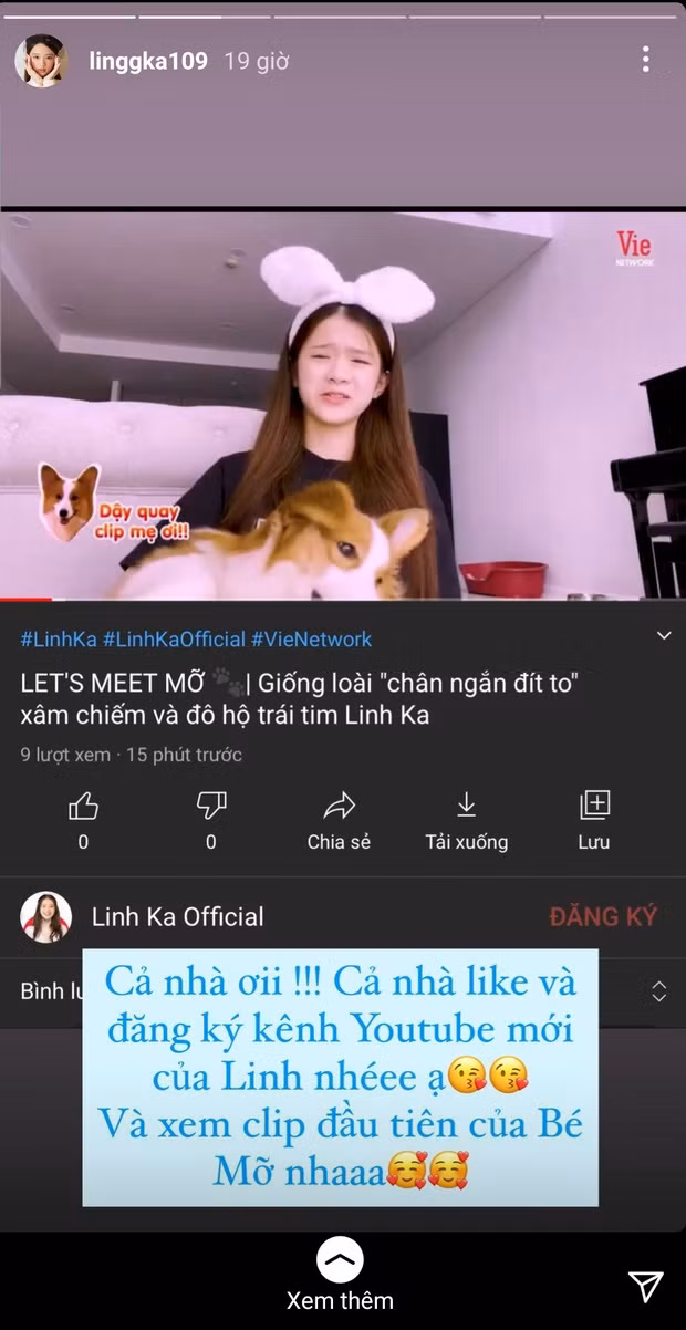 Dù tiếc nuối công sức hơn 4 năm gầy dựng nhưng Linh Ka đã quyết tâm "làm lại từ đầu". Cụ thể, Linh Ka đã thành lập kênh Youtube mới với tên "Linh Ka Official" (giống với tên kênh cũ).