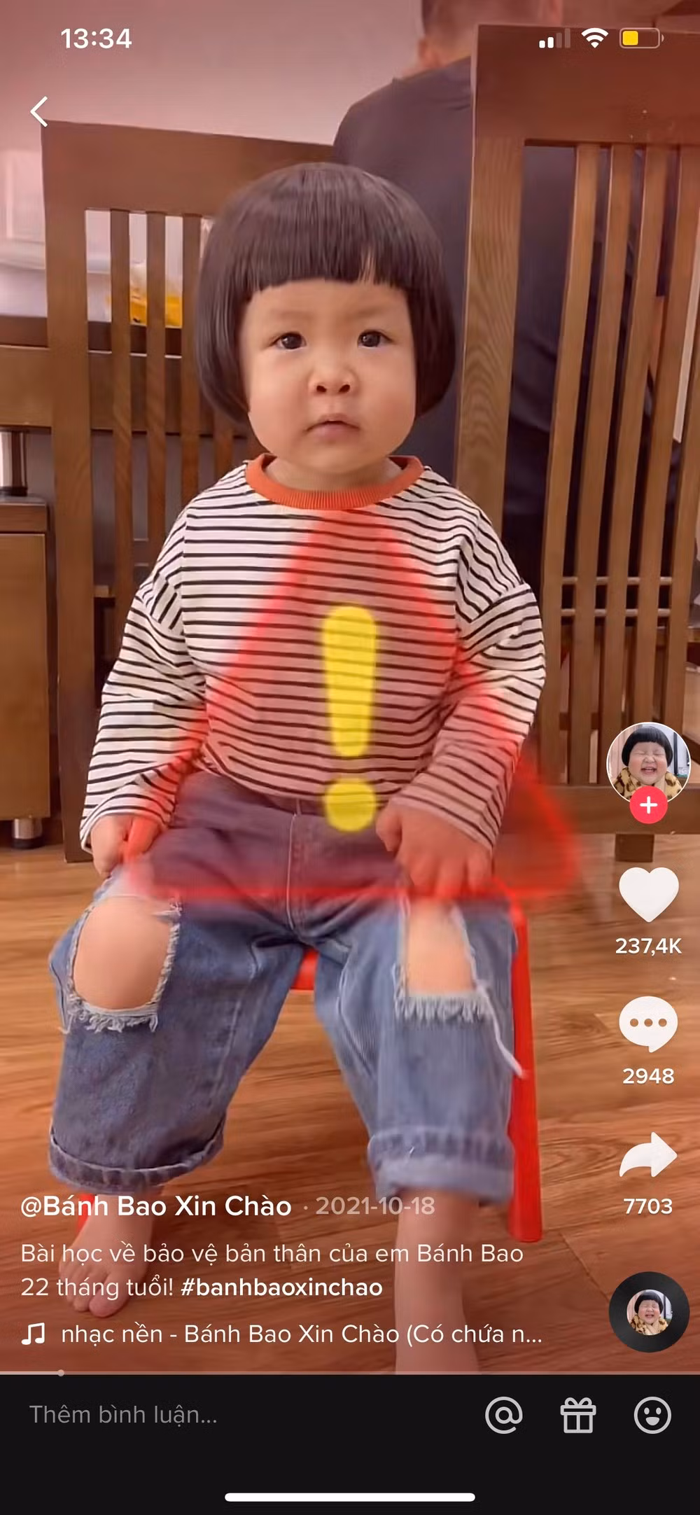 Nhờ đó, mỗi clip bé Bánh Bao lên sóng đều nhận được tương tác cực kỳ cao.