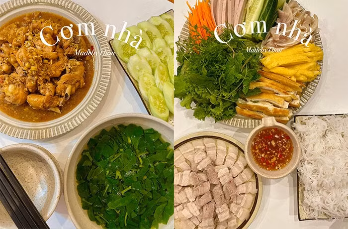 May mắn là Ngọc Thoan thường xuyên được bà gửi rau củ nhà trồng được nên cũng tiết kiệm được kha khá chi phí.