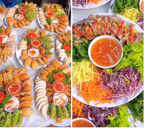 Đặc biệt, món lẩu - điểm nhấn của bàn tiệc tất nhiên cũng là sự kết hợp của nhiều nguyên liệu, rau củ với đủ các màu.