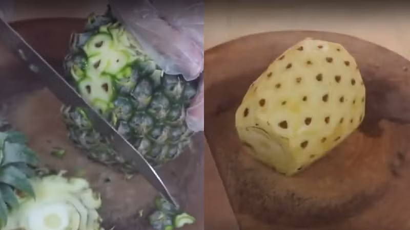Một trong những tiêu chí đánh giá khi vào bếp trong mắt nhiều người ngoài chặt gà thì đó là gọt dứa. Đây là một công việc ngoài việc đòi hỏi sự khéo léo thì cũng cần bản tính kiên trì. Muốn gọt nhanh nhìn tưởng dễ nhưng khi vào thực hành thì không phải ai cũng biết làm.