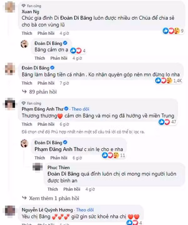 "Tối hôm qua, bà ấy (ý chỉ Đoàn Di Băng - PV) đã hết giận anh rồi. Cho anh vô ngủ chung rồi. Nhưng bà 'khều' anh xin 1 tỷ. Anh hỏi để làm gì, bà ấy nói em đi miền Trung, lại còn bảo không đủ em xin thêm sau. Chuyến này xác định anh sẽ bán đồ sấp mặt để bù tiền rồi", chồng Đoàn Di Băng than thở.