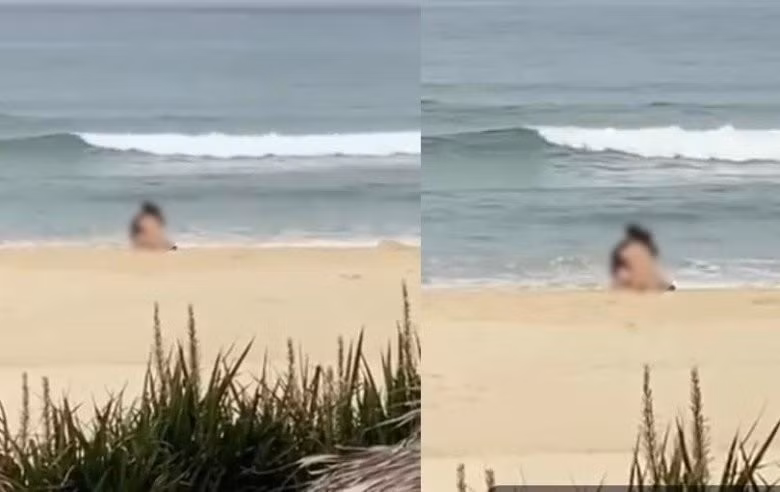Trước đó, khi cơn bão số 4 (Noru) chuẩn bị đổ bộ, mạng xã hội lan truyền một video với hình ảnh nhạy cảm của một đôi nam nữ giữa bãi biển. Trong clip dài khoảng hơn 10 giây được người chứng kiến sự việc ghi lại, cặp đôi ngồi sát bờ biển, thoải mái ôm nhau khi trời vẫn còn sáng.