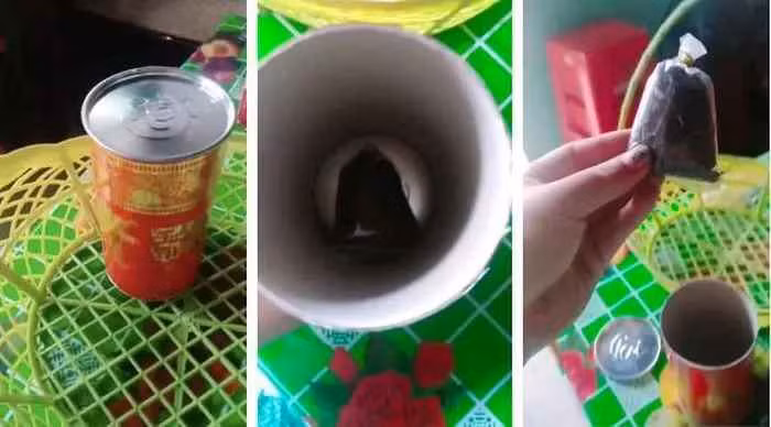 Hộp trà nhìn cũng khá sang chảnh nhưng bên trong chỉ có vỏn vẹn 1 gói nhỏ, trông không ăn nhập gì với hình thức bên ngoài.