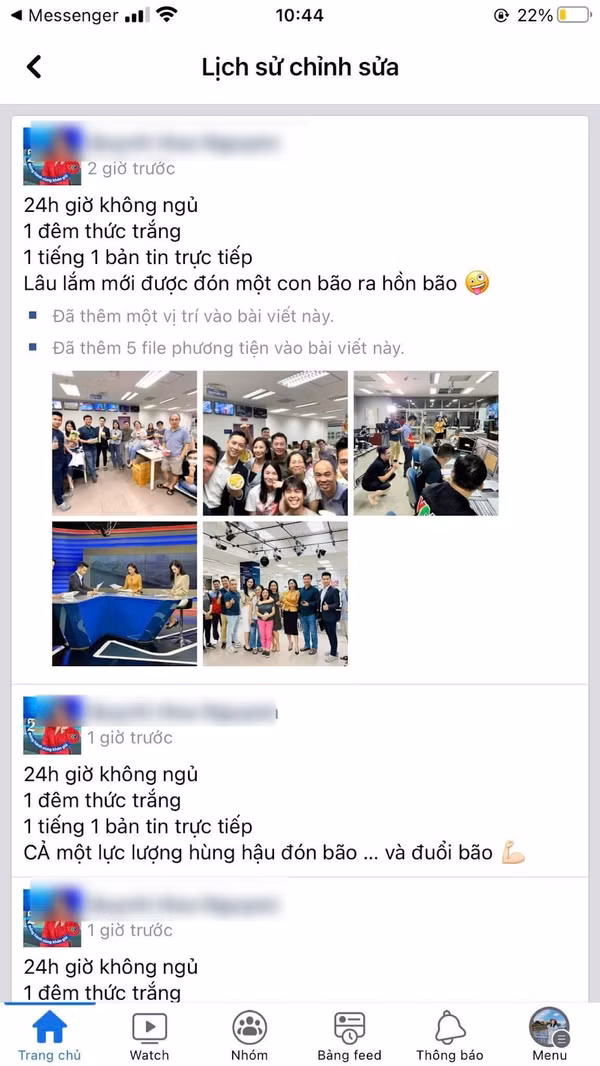 Nữ BTV giải thích, bản thân chỉ muốn chia sẻ cảm xúc sau 24 tiếng làm việc xuyên đêm, nhưng do “trong lúc hưng phấn lại diễn tả chưa hết ý” nên đã khiến khán giả hiểu lầm. Được một số người nhắc nhở, cô đã sửa lại bài viết để theo đúng ý mình, thành “Cả một lực lượng đón bão… và đuổi bão”,