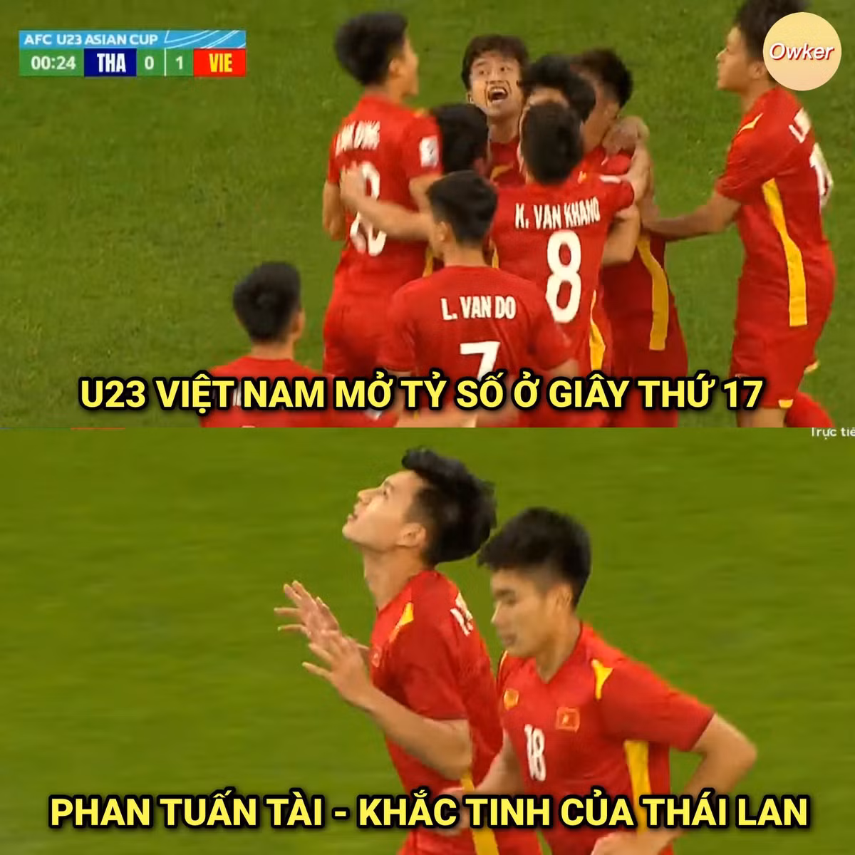 Sau trận đấu mở màn VCK U23 châu Á giữa U23 Việt Nam và U23 Thái Lan, bức ảnh chế bóng đá này đã được netizen treo khắp các diễn đàn mạng.