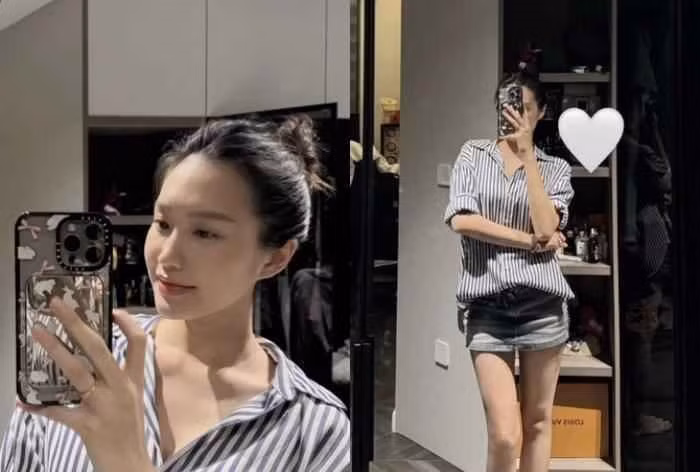 Trong hình ảnh đầu tiên, vợ Đoàn Văn Hậu thiếu sự tròn trịa về vẻ ngoài vì để lộ phần tóc tai bù xù, không theo nếp. Tuy nhiên, điểm trừ này đã nhanh chóng được cứu vãn bằng một yếu tố khác.