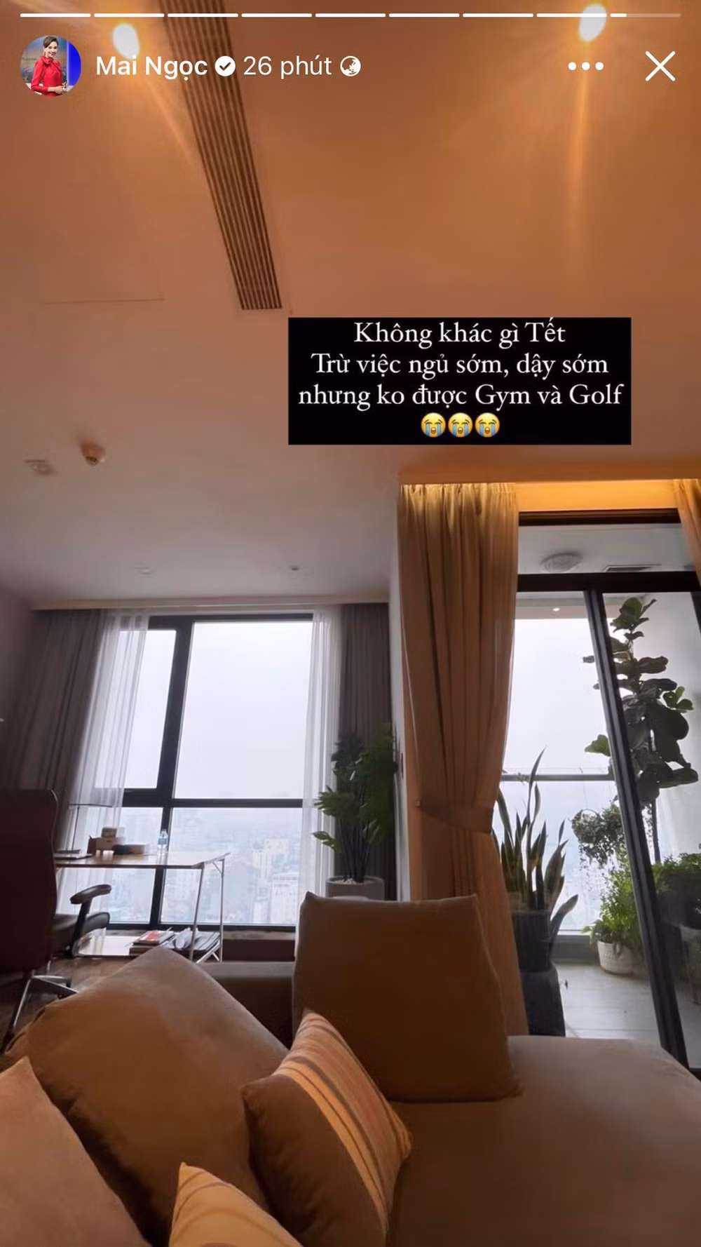 MC của bản tin "Việt Nam hôm nay" cũng rất vui vì nhiều bạn bè quan tâm, gửi cam, hoa tươi đến tặng cho cô.