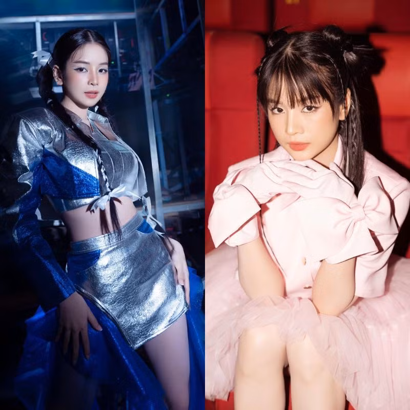 Mới đây, DJ Mie xuất hiện trong sự kiện và lập tức gây chú ý bởi nhan sắc. Nữ DJ diện bộ váy đen dài, cúp ngực khoe xương quai xanh và bờ vai trần nuột nà. Mái tóc được cô nàng tạo kiểu gọn gàng đính kèm một chiếc nơ trắng.