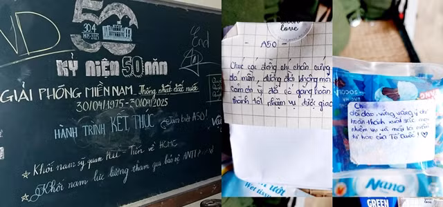 "Một hành trình đáng nhớ trong cuộc đời binh nghiệp của mình. Hy vọng sẽ được gặp lại mọi người vào 1 ngày gần nhất", một nam chiến sĩ chia sẻ. Nguồn: Nguyễn Thiên Long.