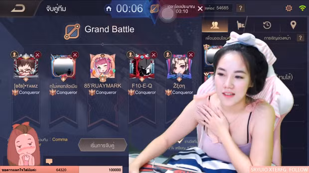  Liên Quân là tựa game quốc dân ở một số nước Đông Nam Á với cộng đồng lên tới hàng triệu người. Ở Thái Lan, nữ streamer có tên June Ratchasin là cái tên nổi bật không chỉ đẹp mà còn có tài năng chơi game khiến cánh mày râu phải kiêng nể.