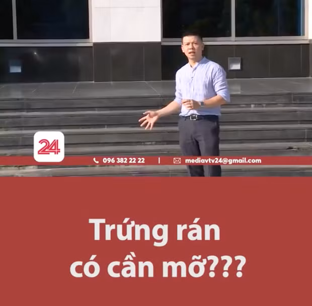 Cụ thể, trong thí nghiệm của mình, các BTV của VTV muốn chứng minh rằng hot girl Trần Thanh Tâm đã sai ở vế câu "trứng rán cần mỡ".