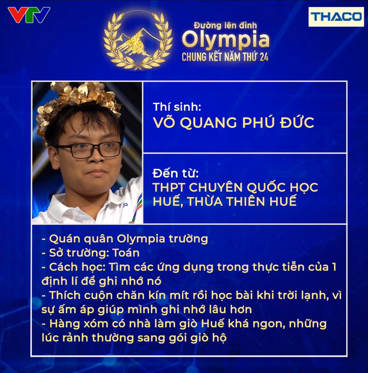 Profile khung cua nha DKVD Duong Len Dinh Olympia 2024 den tu Hue-Hinh-2