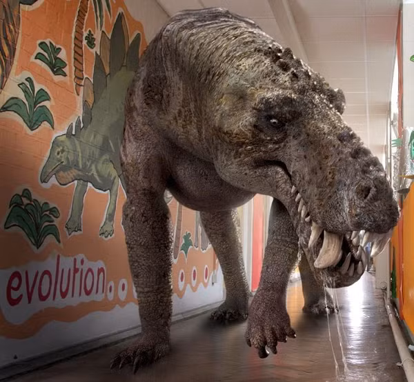 Gorgonopsids có một bộ răng kiếm chết người rất tiện lợi khi săn một số loài động vật ăn cỏ lớn nhất ở kỷ Permi, thường có kích thước bằng tê giác hoặc lớn hơn.