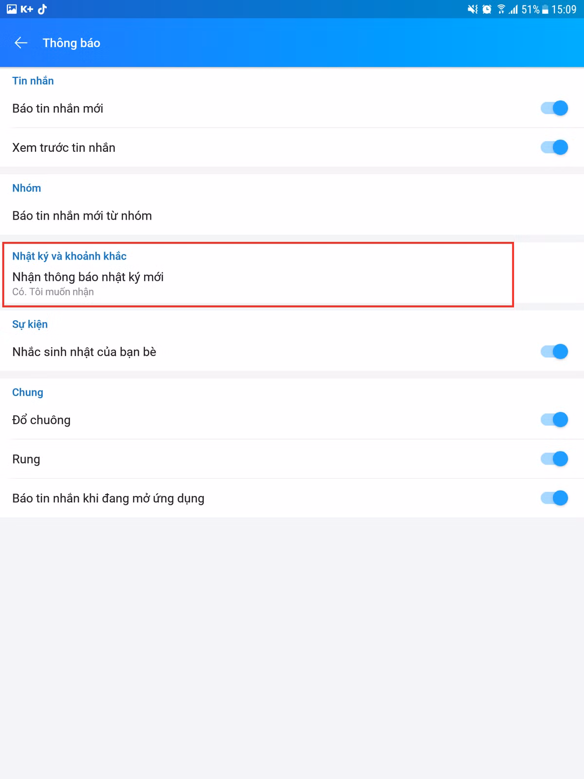 Huong dan tat thong bao nhat ky va khoanh khac tren Zalo cuc don gian-Hinh-5