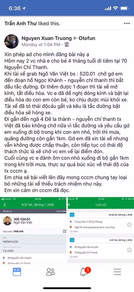 Buc xuc nhung lan tai xe Grab coi thuong khach hang-Hinh-3