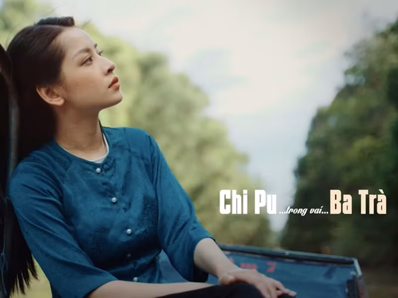 Chi Pu cũng tham gia diễn xuất trong MV của chính mình với vai Ba Trà. Ảnh: Yan