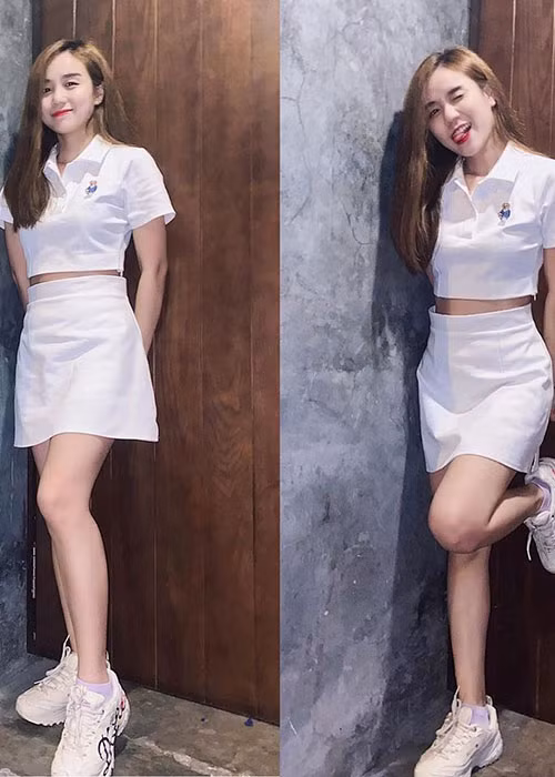 Là mẹ hai con, vợ cũ của Hoài Lâm vẫn trẻ trung nhờ gu ăn mặc tinh tế.