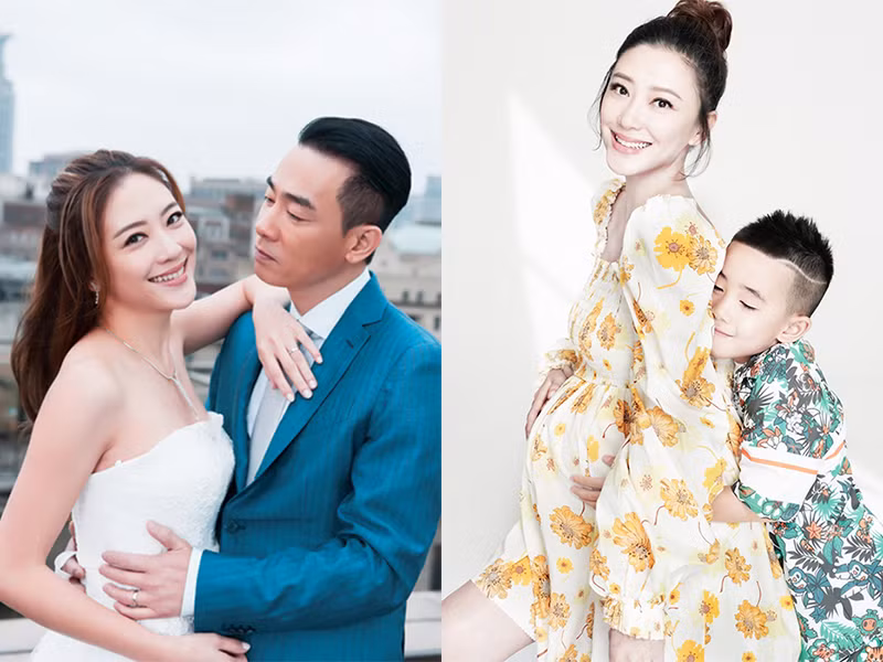 Ứng Thể Nhi kết hôn với tài tử hơn 16 tuổi Trần Tiểu Xuân. Hiện tại, cô mang bầu lần 2. Ảnh: Weibo