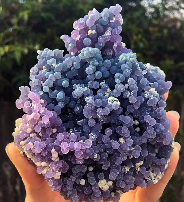 Sau khi nhờ chuyên gia xem xét, hòn đá được xác định là một dạng của đá mã não nho hay còn gọi là Grape Agate. Đá mã não mất khoảng 50 triệu năm để hình thành và phát triển. Đá gốc của chúng được xác định có niên đại hình thành sớm nhất là Eon Archean.